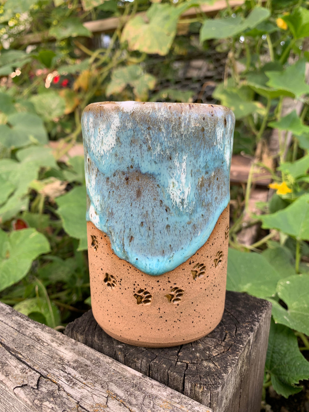 Small Beach Paw print to go cup.